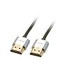 Lindy 0.5m CROMO Slim High Speed HDMI Cable with Ethernet Black