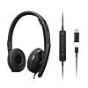 Lenovo 4XD1M45627 headphones/headset Bedraad Hoofdband USB Type-C Zwart