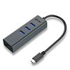 i-tec Metal USB-C HUB 3 Port + Gigabit Ethernet Adapter Grey