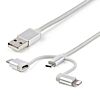 StarTech.com LTCUB1MGR USB-kabel USB 2.0 1 m USB A Micro-USB B Zilver