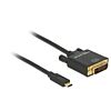 DeLOCK 1m, USB-C/DVI 24+1 USB grafische adapter 3840 x 2160 Pixels Zwart