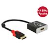 DeLOCK 0.2m, Displayport/HDMI 0,2 m Zwart