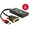 DeLOCK 0.3m, DVI 24+1 + USB-A/Displayport 20p 0,3 m DVI-D + USB HDMI Zwart