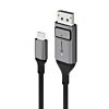 ALOGIC ULCDP02-SGR video cable adapter DisplayPort USB Type-C Black, Grey