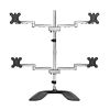 StarTech.com ARMQUADSS support d'écran plat pour bureau 81,3 cm (32 inch) Noir, Argent