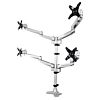 StarTech.com ARMQUADPS monitor mount / stand 68.6 cm 27 Inch Silver