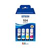 Epson 104 EcoTank Original 65 ml Zwart, Cyaan, Magenta, Geel