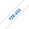 Brother TZE-233 labelprinter-tape Blauw op wit