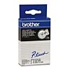 Brother TC-101 labelprinter-tape Zwart op zilver