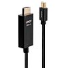 Lindy 0.5m Active Mini DisplayPort to HDMI Cable with HDR Black