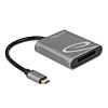 DeLOCK 91741 card reader USB 3.2 Gen 1 (3.1 Gen 1) Type-C Black, Grey