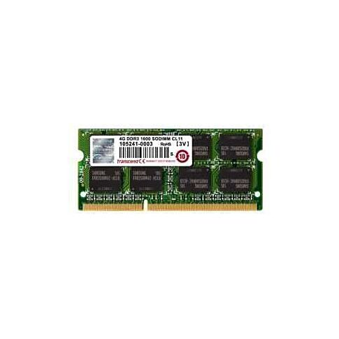 Transcend 4GB DDR3-1600 geheugenmodule 1 x 4 GB 1600 MHz Groen