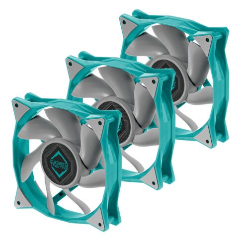 Iceberg Thermal IceGALE Xtra Computer behuizing Ventilator 12 cm Blauwgroen 3 stuk(s)