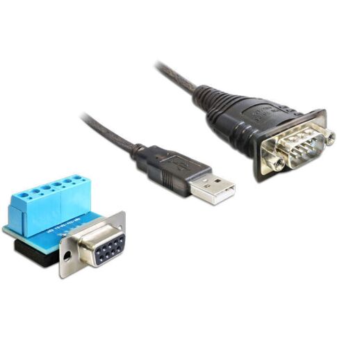 DeLOCK 62406 seriële kabel Zwart 0,82 m USB Type-A DB-9