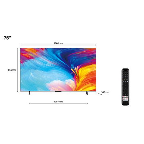 TCL P63 P635 190.5 cm (75 inch) 4K Ultra HD Smart TV Wi-Fi Black