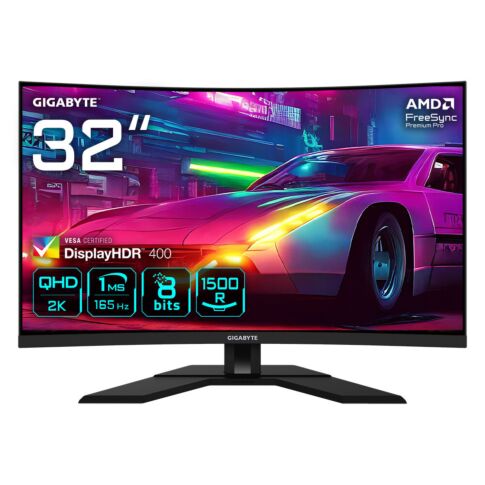 GIGABYTE M32QC PC-flat panel 80 cm (31.5 inch) 2560 x 1440 Pixels Quad HD QLED Zwart