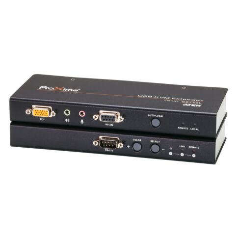 ATEN CE770 KVM extender Zender en ontvanger Zwart