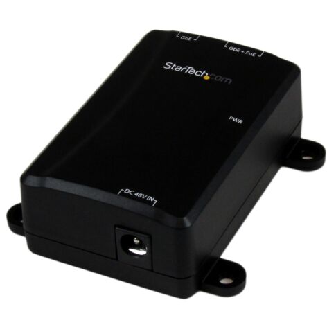 StarTech.com POEINJ1GW PoE adapter & injector Gigabit Ethernet 48 V Zwart