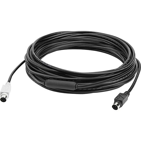 Logitech GROUP 10m Extender Cable PS/2-kabel 6-p Mini-DIN Zwart