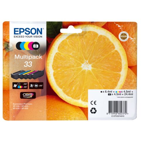 Epson Oranges C13T33374011 ink cartridge 4,5 ml