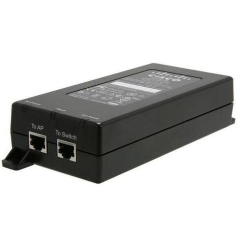 Cisco AIR-PWRINJ6 PoE adapter & injector Gigabit Ethernet Zwart