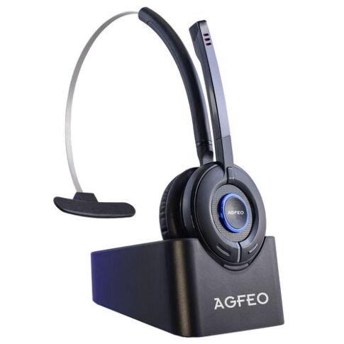 AGFEO 6101543 Écouteur et casque Arceau Bureau/Centre d'appels Noir