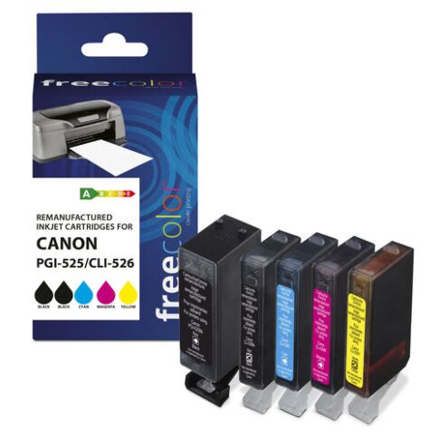 Freecolor K10269F7 inktcartridge 5 stuk(s) Compatibel Zwart, Cyaan, Magenta, Geel