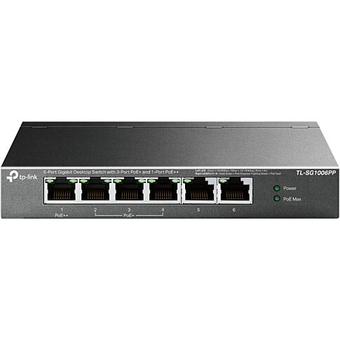 TP-Link TL-SG1006PP network switch Unmanaged Gigabit Ethernet (10/100/1000) PoE Grey