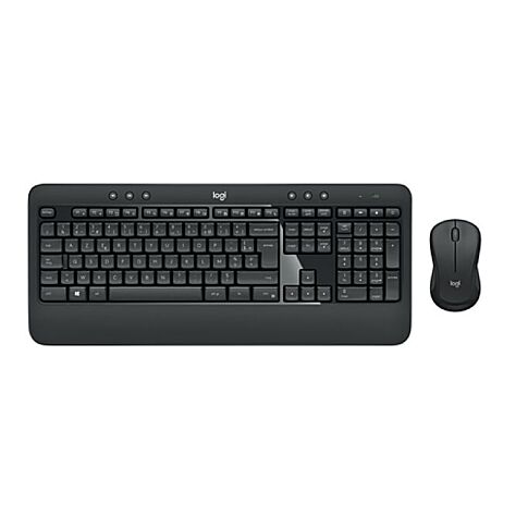 Logitech Advanced MK540 keyboard Mouse included Universal USB AZERTY Belgian Black, White