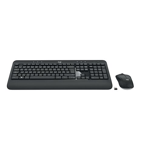 Logitech Advanced MK540 clavier Souris incluse Universel USB QWERTY Espagnole Noir, Blanc