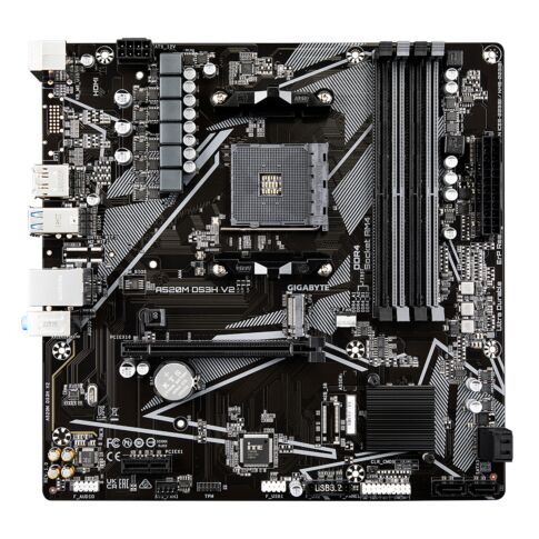 GIGABYTE A520M DS3H V2 moederbord Socket AM4 micro ATX Zwart