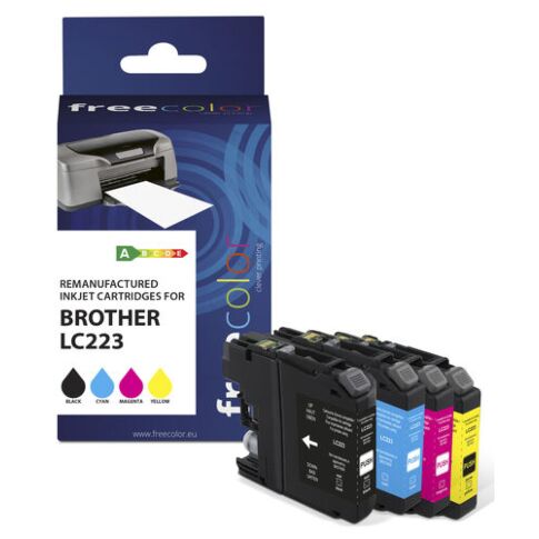 Freecolor K10388F7 inktcartridge 4 stuk(s) Compatibel Zwart, Cyaan, Magenta, Geel