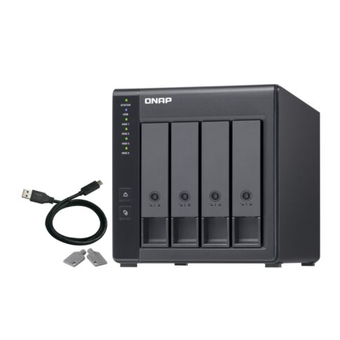 QNAP TR-004 storage drive enclosure HDD-/SSD-behuizing Zwart 2.5/3.5 inch