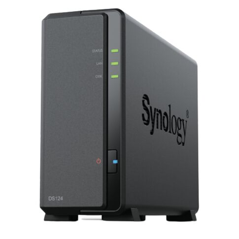 Synology DiskStation DS124 NAS/storage server 1GB RAM Zwart