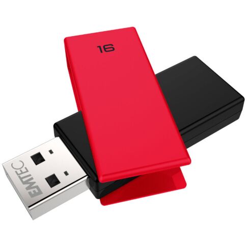 Emtec C350 Brick USB flash drive 16 GB USB Type-A 2.0 Zwart, Rood