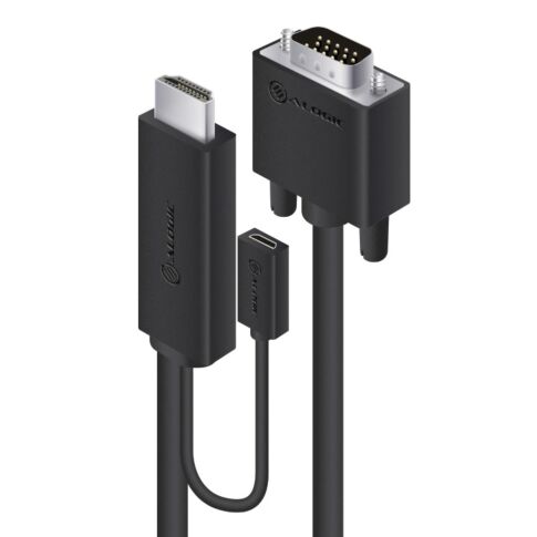 ALOGIC HDVG-MM-02 câble vidéo et adaptateur 2 m HDMI + Micro USB VGA Noir