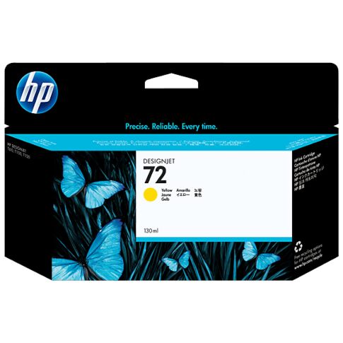 HP 72 130 ml-Tintenpatrone Gelb mit -Vivera-Tinte inktcartridge 1 stuk(s) Origineel Geel