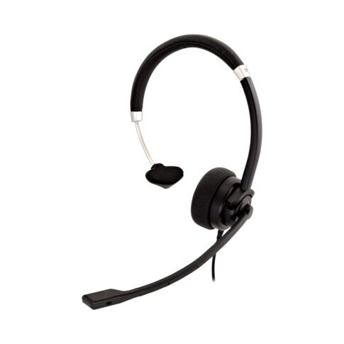 V7 HA401 headphones/headset Bedraad Hoofdband Kantoor/callcenter Zwart, Zilver