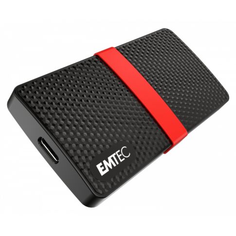 Emtec X200 128 GB USB Type-C 3.2 Gen 1 (3.1 Gen 1) Zwart, Rood SSD