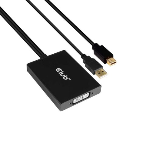 CLUB3D cac-1130 0,6 m MiniDP/USB-A DVI-D Zwart