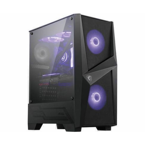 MSI MAG FORGE 100M computerbehuizing Midi Tower Zwart, Transparant