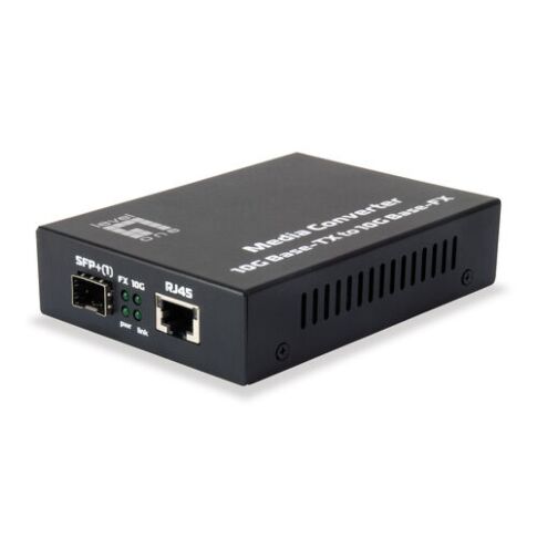 LevelOne GVT-0500 netwerk media converter 10000 Mbit/s Zwart