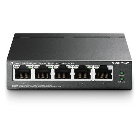 TP-Link TL-SG1005P network switch Unmanaged Gigabit Ethernet (10/100/1000) PoE Black