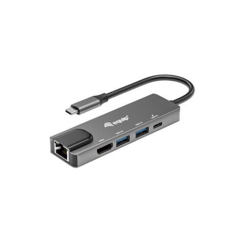 Equip 133489 laptop dock & poortreplicator Bedraad USB 3.2 Gen 1 (3.1 Gen 1) Type-C Grijs