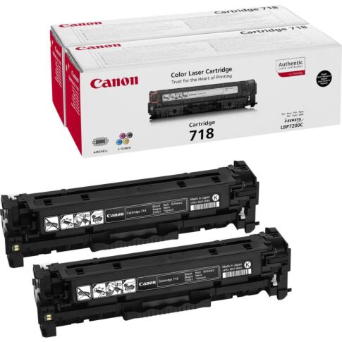 Canon CRG-718 Bk VP toner cartridge 2 stuk(s) Origineel Zwart