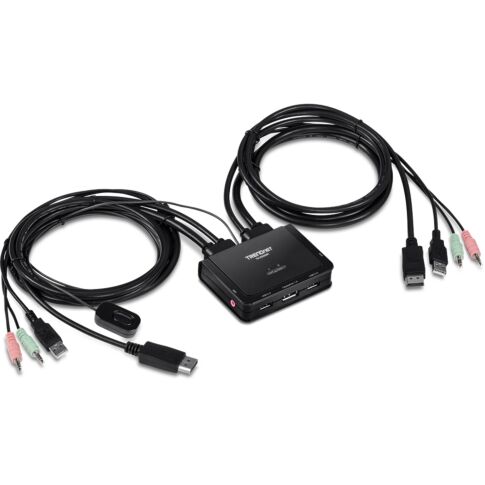 Trendnet TK-220DPI KVM-switch Zwart