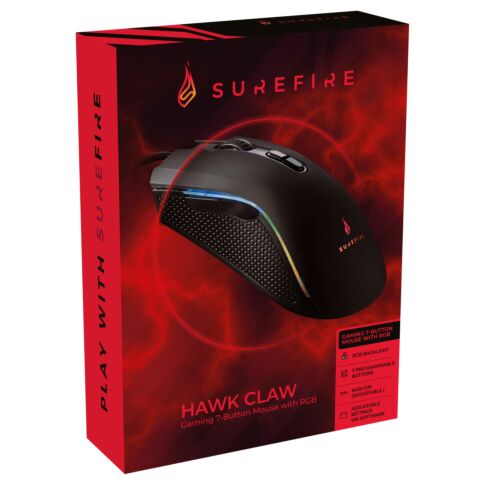 SureFire Hawk Claw muis Gamen Rechtshandig USB Type-A Optisch 6400 DPI