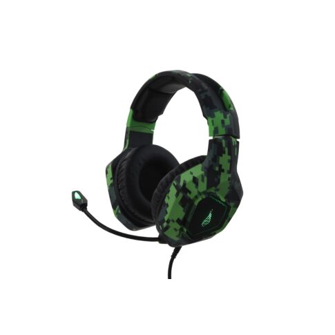 SureFire Skirmish Headset Bedraad Hoofdband Gamen USB Type-A Zwart, Camouflage, Groen