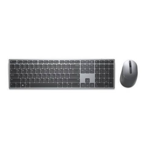 DELL KM7321W clavier Souris incluse Bureau RF sans fil + Bluetooth Gris, Titane