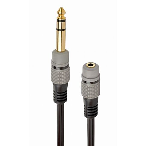 Gembird A-63M35F-0.2M audio kabel 0,2 m 6.35mm 3.5mm Zwart